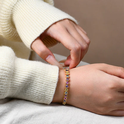 Sapphire Heart Bracelet