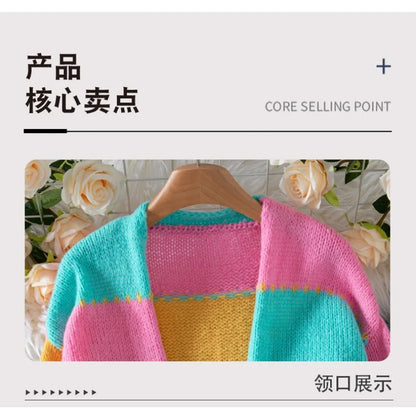 Contrast Color Sweater