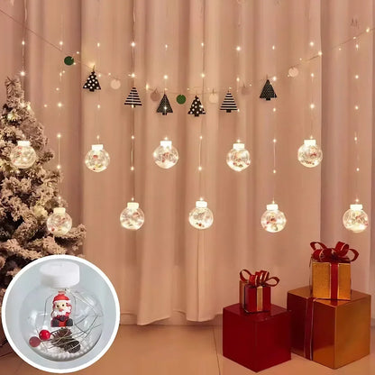 LED Santa Curtain Lights