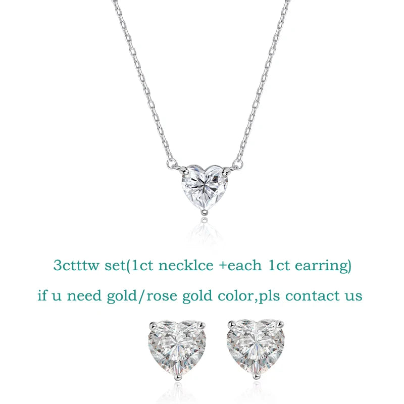 Heart Cut Moissanite Necklace