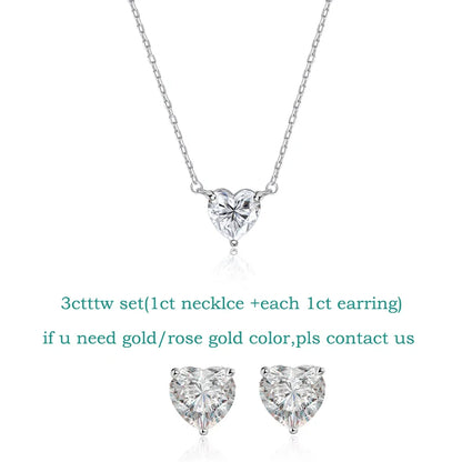 Heart Cut Moissanite Necklace