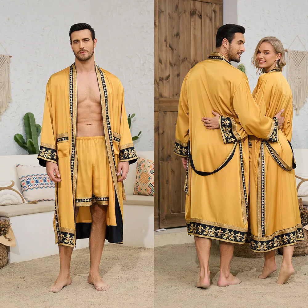 Autumn Baroque Style Couple Robe