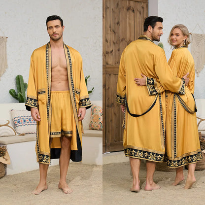 Autumn Baroque Style Couple Robe