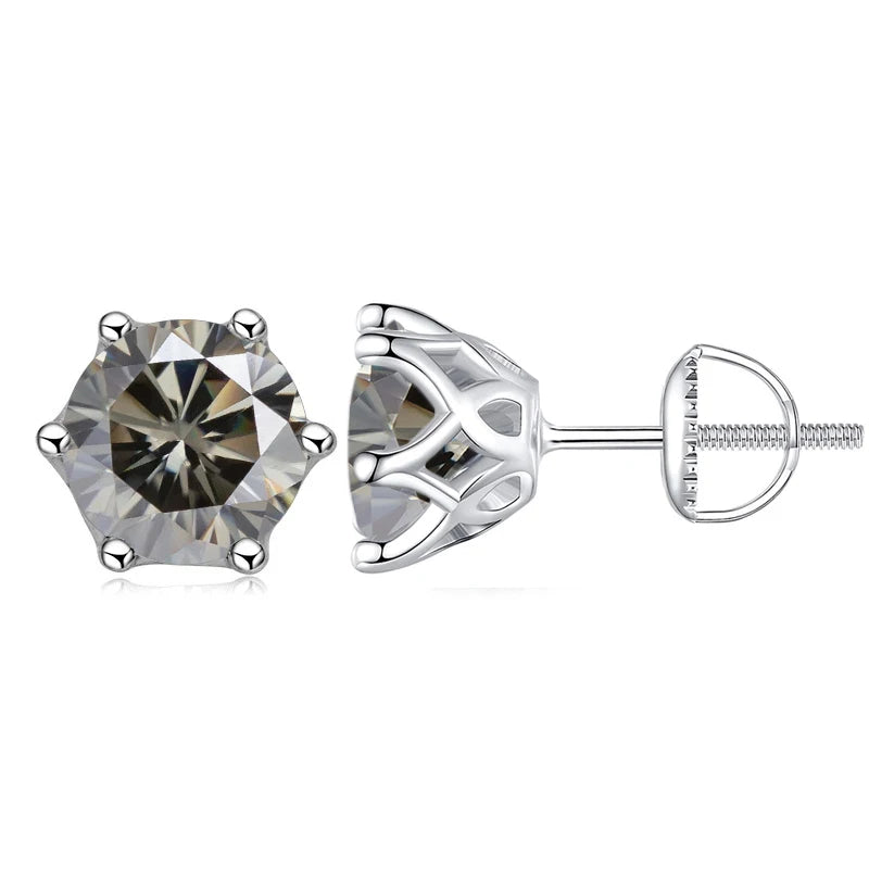 Colorful Moissanite Stud Earrings