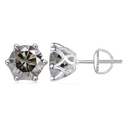 Colorful Moissanite Stud Earrings