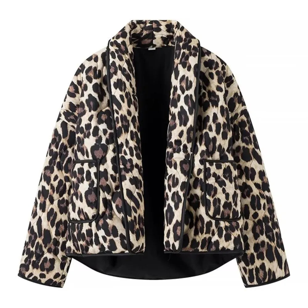 Leopard Quilted Coat