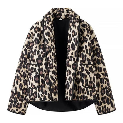 Leopard Quilted Coat