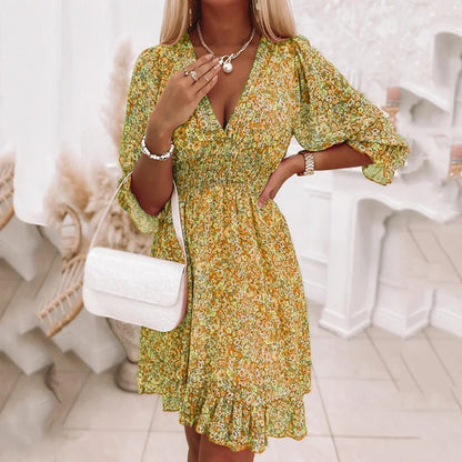 Bohemian Printed Mini Dress