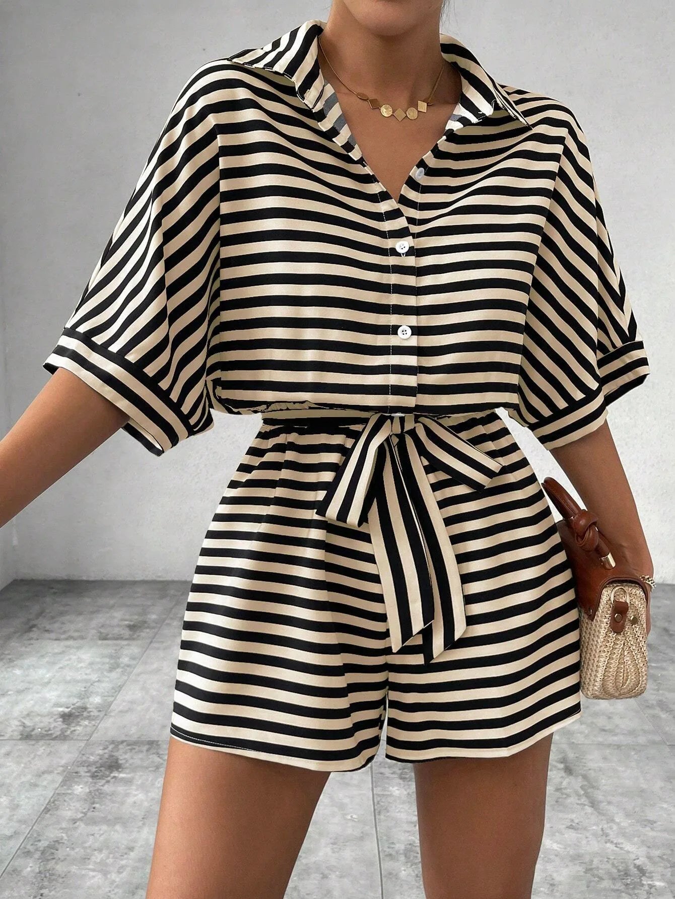 Striped Two-Piece Set