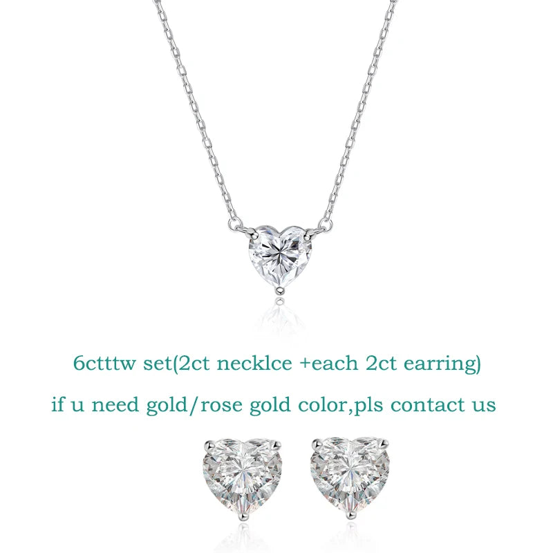 Heart Cut Moissanite Necklace