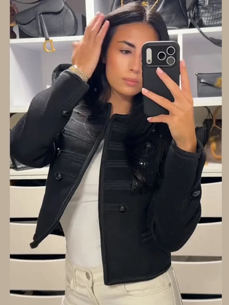 Patchwork Knit Blazer