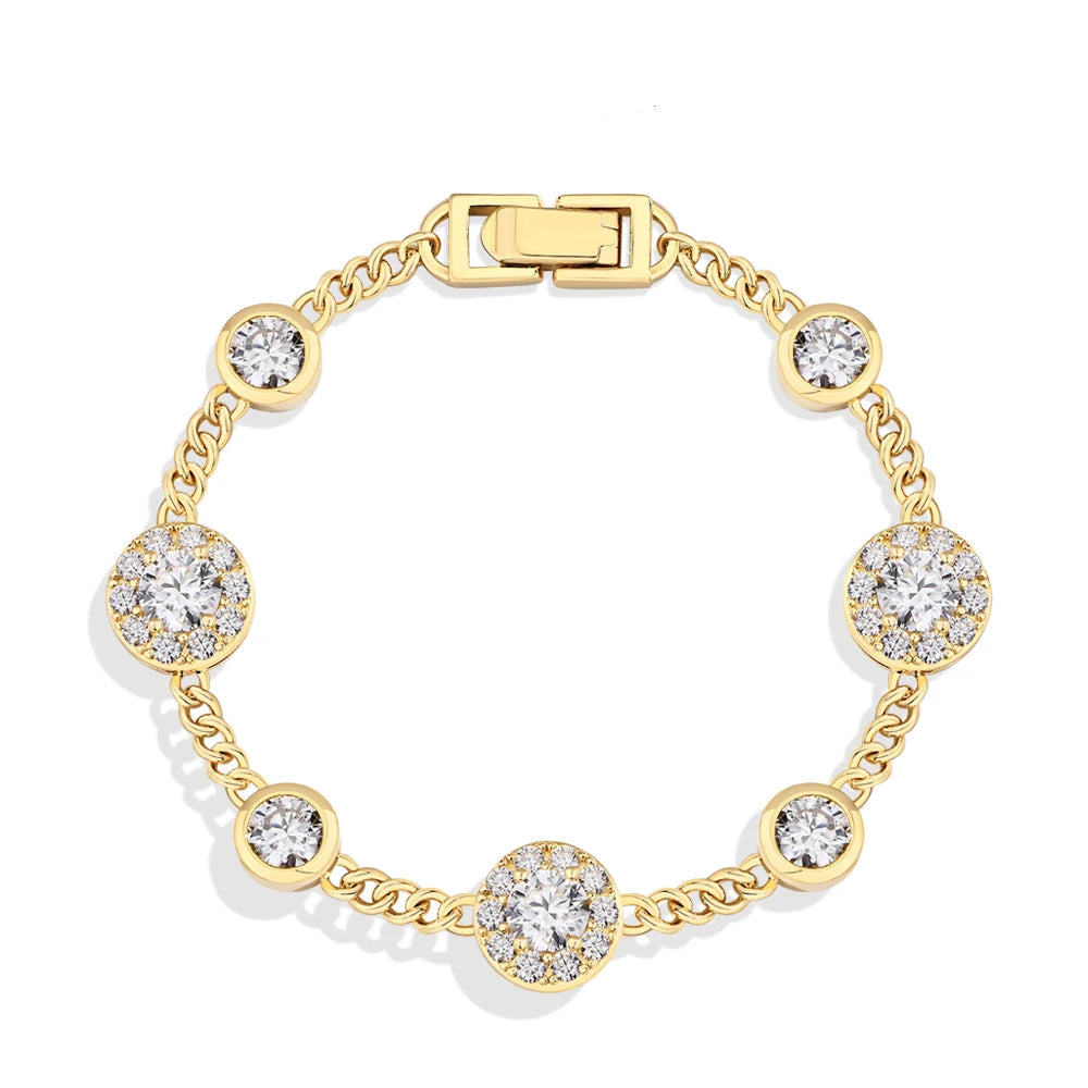 Moissanite Halo Bracelet
