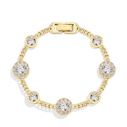 Moissanite Halo Bracelet