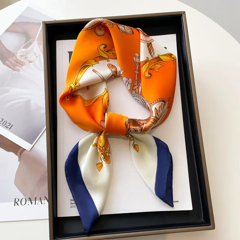 Elegant Silk Feel Square Scarf