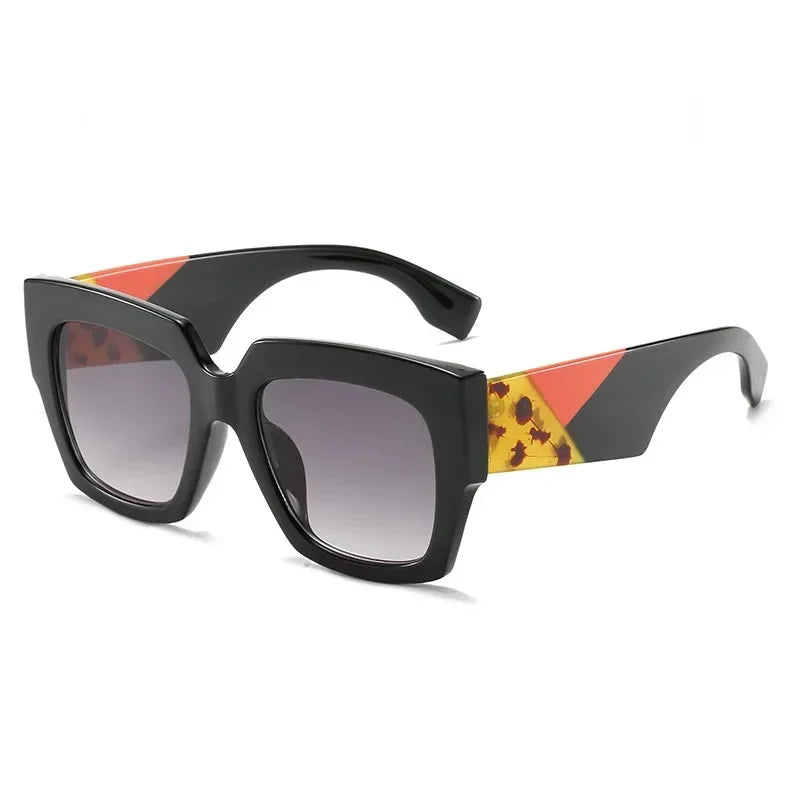 Oversized Square Retro Sunglasses UV400