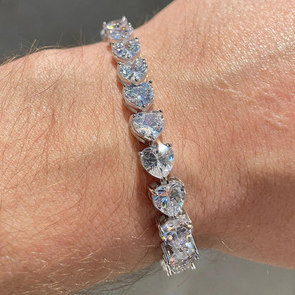 Moissanite Heart Bracelet
