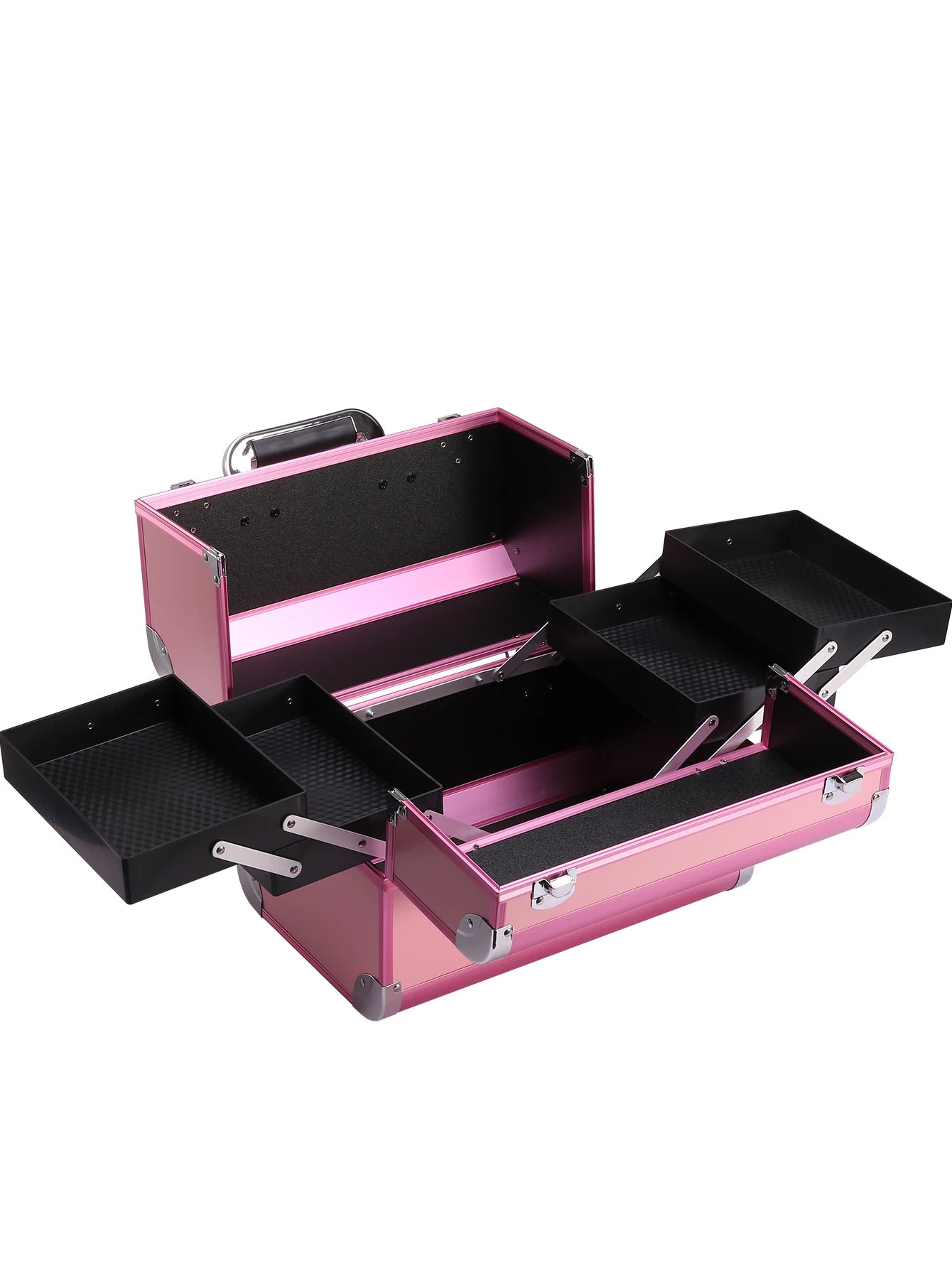 Portable Aluminum Alloy Makeup Train Case with Handle