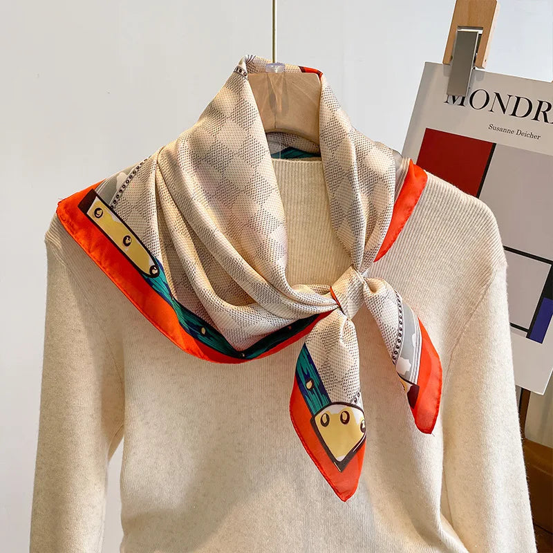 High-End Small Silk Scarf