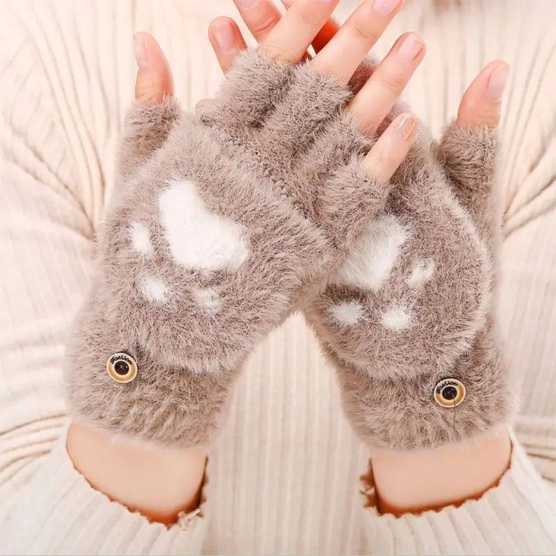 Warm Cat Paw Style Gloves