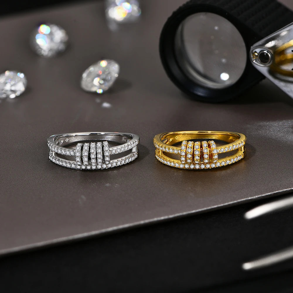 Sterling Silver Moissanite Ring