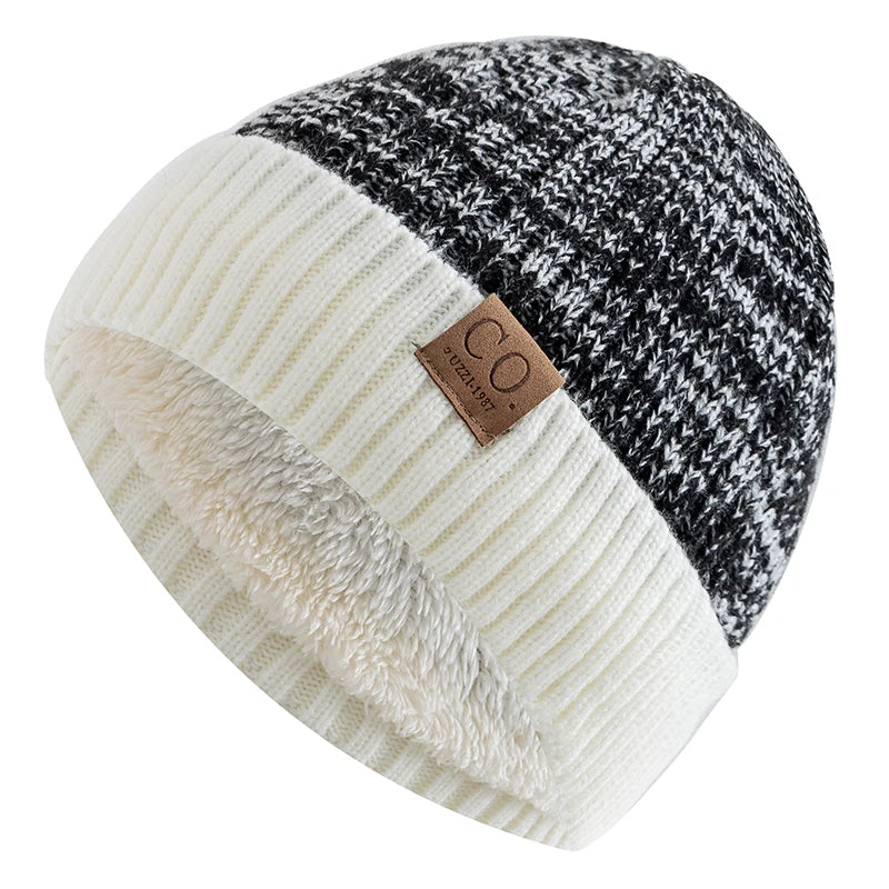 Two-Tone Fur Lined Winter Beanie