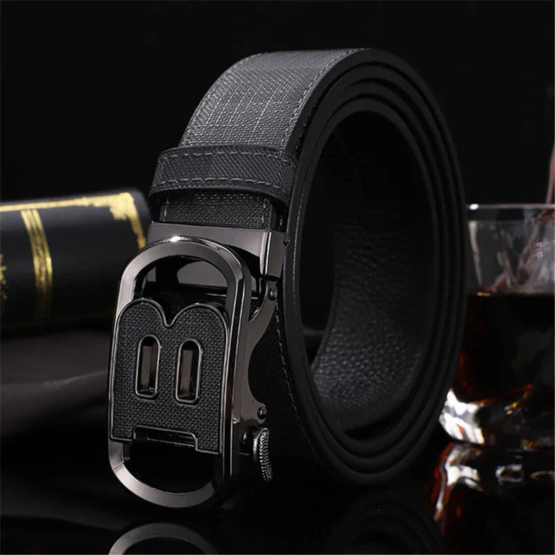 Wide leather canvas belt