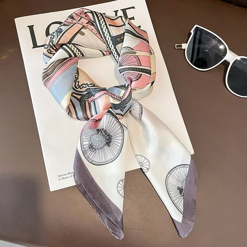 Luxury Print Silk Square Scarf