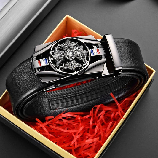 Genuine leather automatic belt