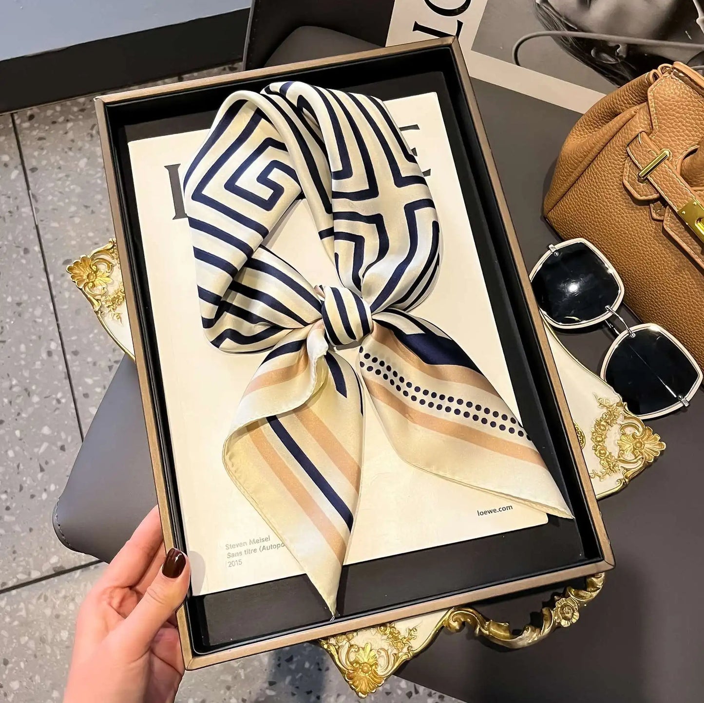 Luxury Silk Feel Square Scarf