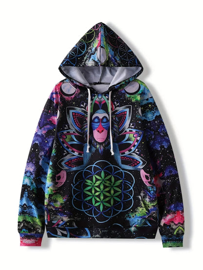 3D Graphic Loose Hoodie