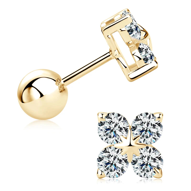 Clover Moissanite Earrings