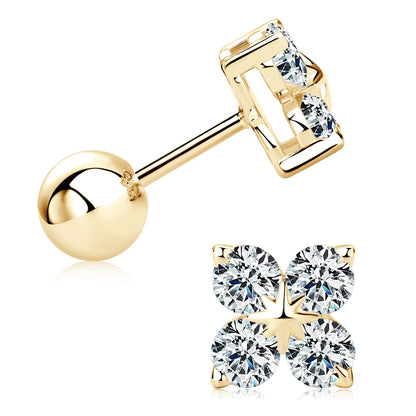 Clover Moissanite Earrings
