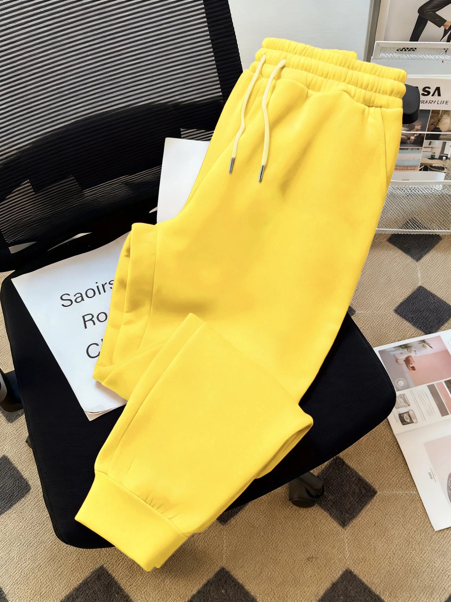 Solid fleece sweatpants