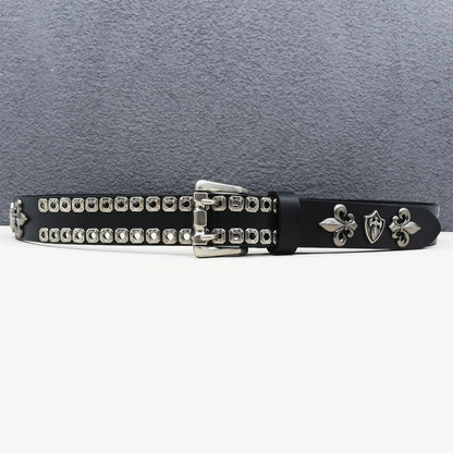 Heavy duty leather belt