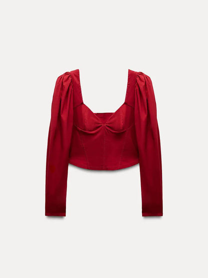 Heart Collar Top