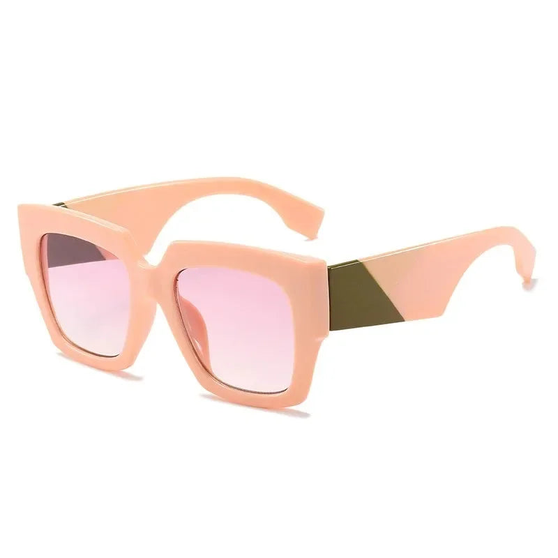 Oversized Square Retro Sunglasses UV400