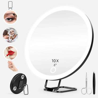6-Inch Magnifying Mirror with Light