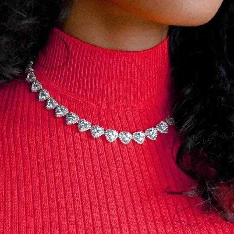 Heart CZ Choker