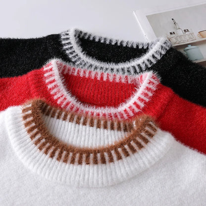 Retro Letter Knit Sweater