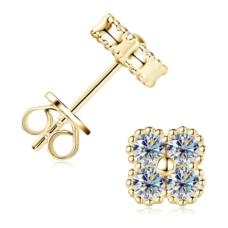 Clover Moissanite Earrings