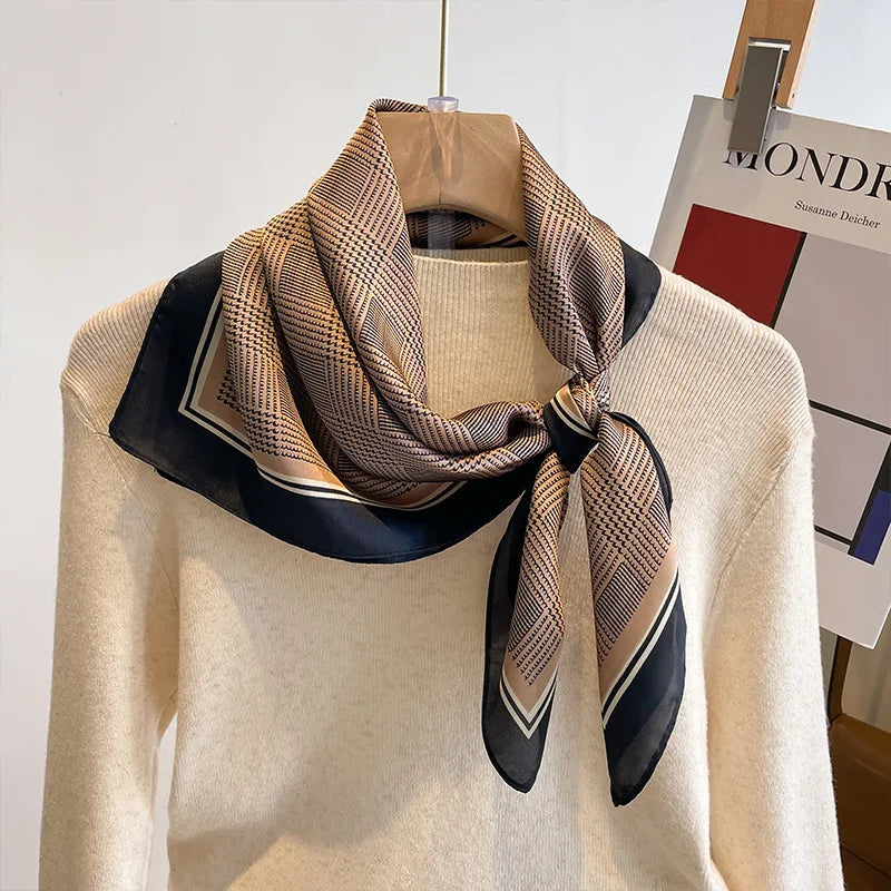 High-End Small Silk Scarf