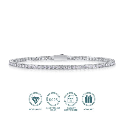 Elegant Moissanite Tennis Bracelet