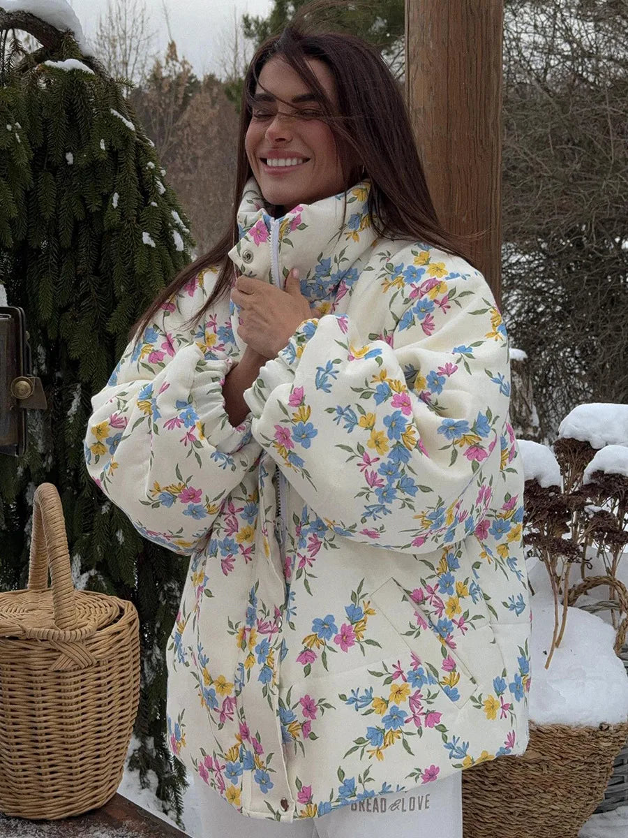 Floral Puffer Jacket