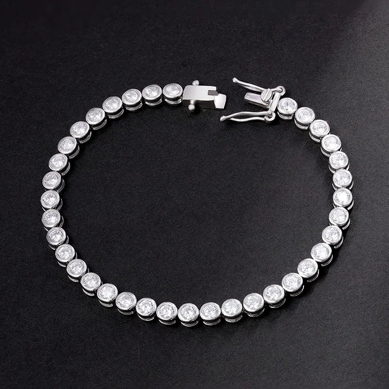 Moissanite Silver Tennis Bracelet