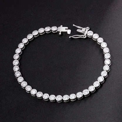 Moissanite Silver Tennis Bracelet