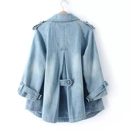 Denim Cape Coat