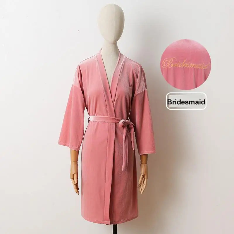 Velour Kimono Robe for Women