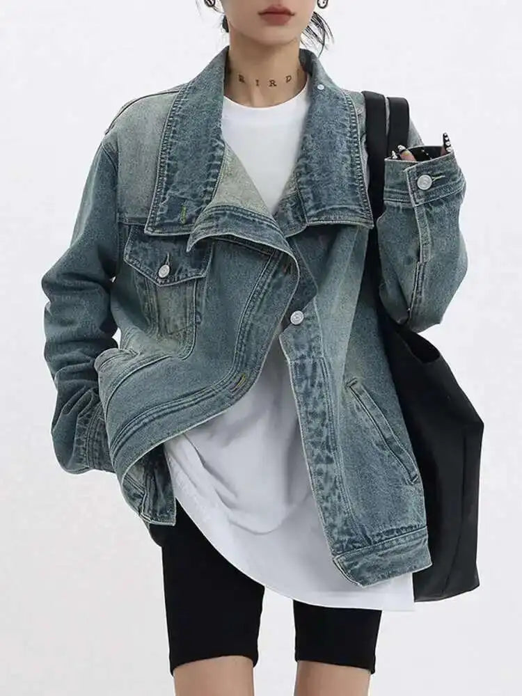 Patchwork Denim Coat