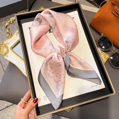 Luxury Silk Plaid Hijab Scarf