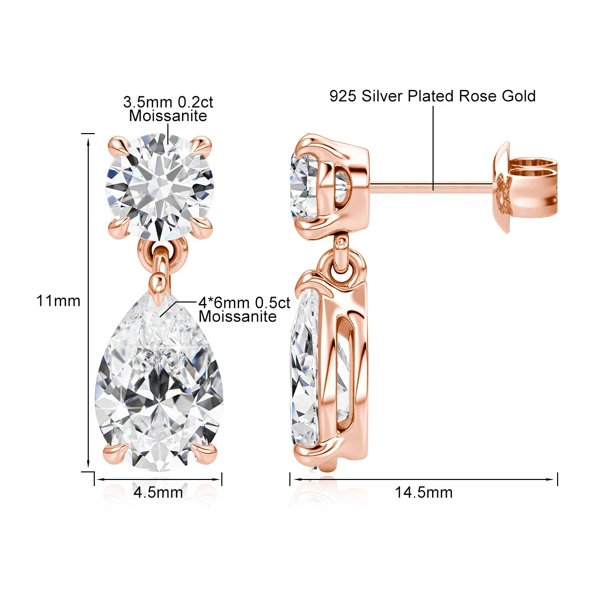 Women’s Waterdrop Moissanite Earrings